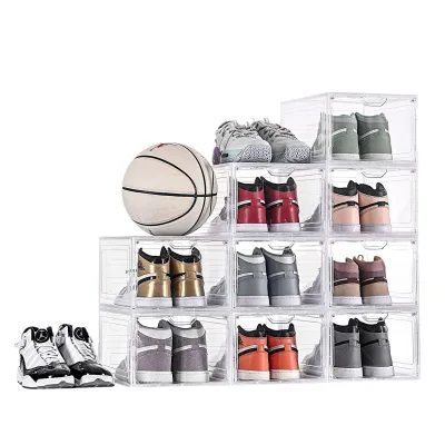 Japanese-Style Full-Hard Transparent Plastic Acrylic Shoe Box Sneakers Wall Storage Shoe Organiser Shoes Box