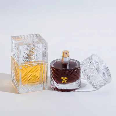 High-grade Round Glass Perfume Bottle 100ml & 50ml Thick Bottom Spray Bottle for Eye Cream