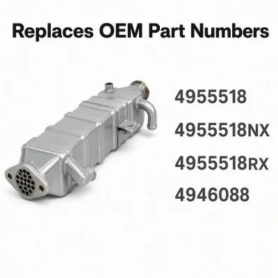 Truck EGR Cooler Kit 4955518RX Remanufactured for Cummins ISB 6.7L EPA07 School Bus Medium Duty Truck Diesel Engine