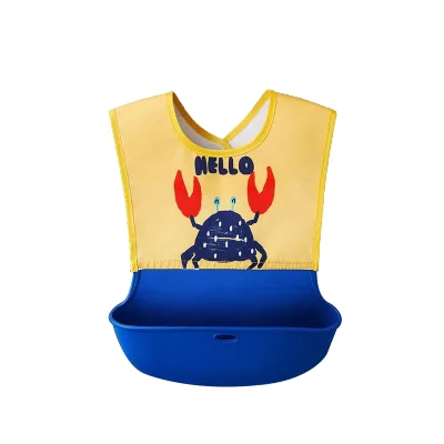 silicone bib for baby water proof reusable bandana soft baby bibs