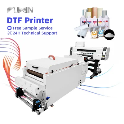One-stop Service 60cm Roll-to-roll 4head DTF Printer Printing Machine Kit with Shaker EU AU US Plug