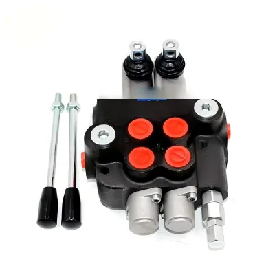 2 Spool P40 Monoblock Hydraulic Directional Control Valve 40L/min 250bar Manual Multi-way Valve for Farm Loader Machinery