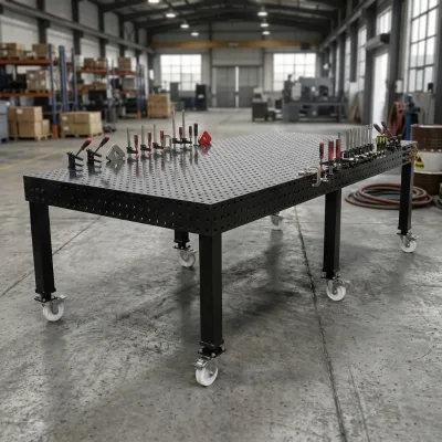 XINTIAN D16/D28 Nitrided HT300 Cast Iron 3D Welding Table,Platform With Jigs Fixture Clamp Kits for Metal Fabrication