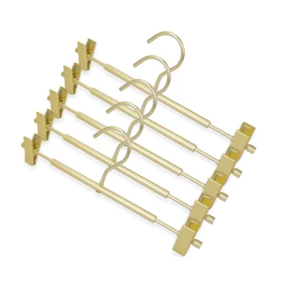Premium Adjustable Sliding Clip Metal Clothes Hanger Non Slip Heavy Duty Space Saving Display Tool for Retail Store Show Hanger