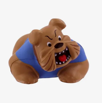 Promotional Bulldog Stress Relievers Custom Logo Squishy Animal Shaped Corporate Gift Giveaway Workplace Novelty
