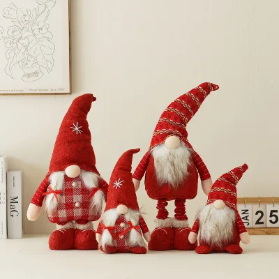 2024 High Quality Handmade Christmas and Easter Gnomes Decorations Ornaments in Box Felt and Fabric Toy