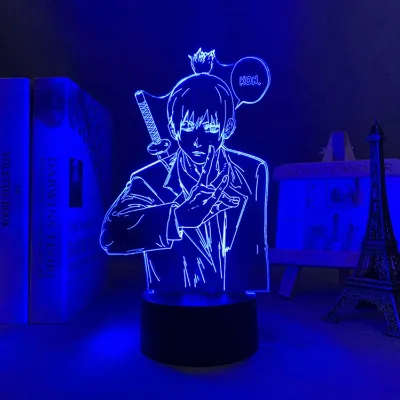 Hot Anime Chainsaw Man 3d Night Light Comics Power Cartoon Character Light Bedroom Dormitory Atmosphere Decorative Lamp