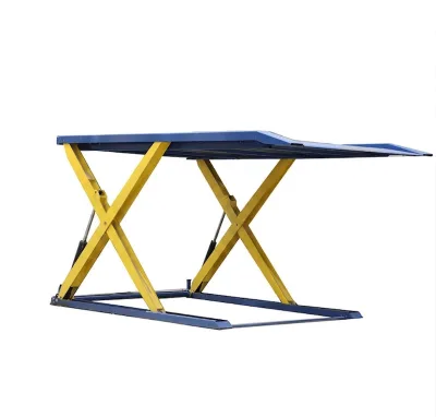 Double Deck Scissor Car Parking Lift 2 Post Garage Equipment Pit Scissors Vehicle Elevator