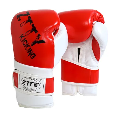 Wholesale Custom Logo Design Pu Leather High Quality Sparring Training Mma Boxing Gloves for Men Women