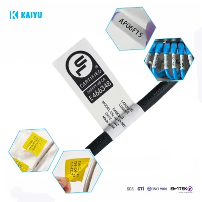 Lettered Cable Tags Warning Symbols Stickers KAIYU 15-Year Factory Safety Instruction Labels for Electrical Control Panel