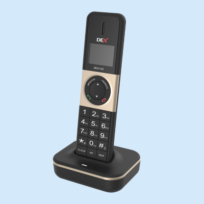 Single Base Desktop Expandable DECT Phone with 50 Phonebook Recording Capacity Cordless Wireless Digital Ranging Distance