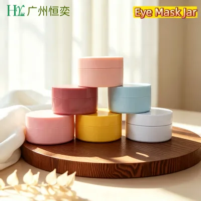 Custom Round Colorful Container Skin Care Face Clay Mask Jar Plastic PS Cosmetics Facial Eye Hand Cream Jar With Lid