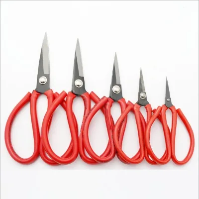 Wide-head Embroidery Scissors Rubber Handles Stainless Steel Blades Cutting Paper Cutouts Household Use