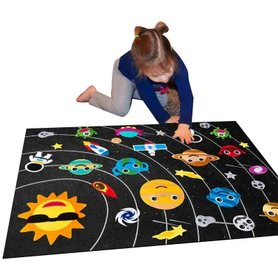 Learning Story Montessori Educational Toys Felt Busy Kids Quiet Board for Toddlers Numbers Outer Space
