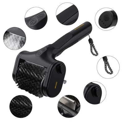Electric BBQ Brush for Grill Cleaning, Cordless Power Scrubber with 180° Heat Resistance Grill Tool for Gas, Charcoal Grills