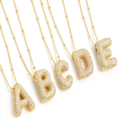 Fashion Letter Necklace Women's Personalized Letter Pendant Jewelry Gold-plated Stainless Steel Necklace Wholesale