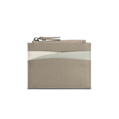 Unisex Vintage PU Leather Waterproof Business Cardholder Embossed Personalization Chain Decoration Short Wallet Zipper Closure
