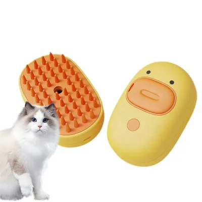 Duck Shape Wash Free Rechargeable Dog Grooming Equipment Pet Massage Brush