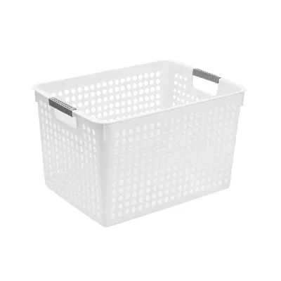 GREENSIDE Sundries Storage Box Plastic Modern Simple Handle for Household Snacks Toys Storage Dormitory Desktop Book Organizing