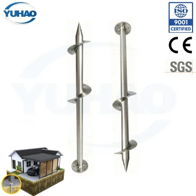 Yuhao YH EN 1090 EXC2 Q235B Helical Ground Screw Pile Hot-Dip Galvanized 1800mm Length 235MPa Shear Strength 250N Weight