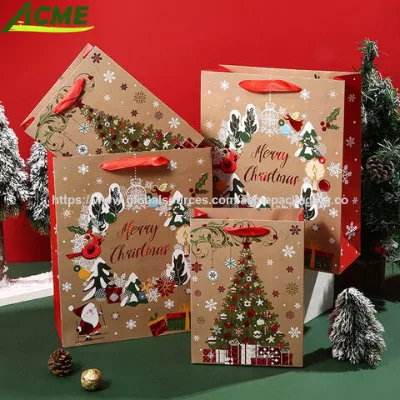 Custom Brown Kraft Paper Bag Carrier Retail Store Custom Paper Bags with Your Own logo Shopping Bags