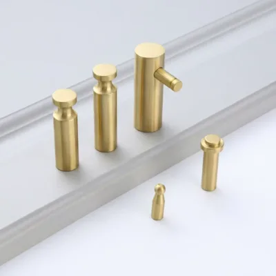 Nordic Design Brass Single Hook Wall-Mounted Coat Hook with Brushed Finish for Hanging Clothes Bags Keys Robe Towel