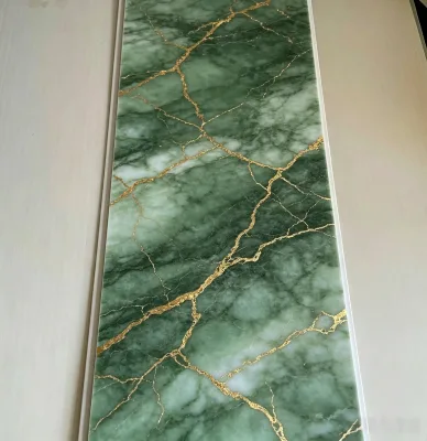 Eco-Friendly Recyclable Fireproof Marble Design PVC Ceiling Board with Ceiling Grid for Apartment Interior Decoration