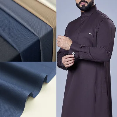 Hot Selling Warehouse Stock Poly Rayon/Viscose TR Men Suit Spandex Fabric in Stock/TR Fabric/twill Toyobo Arab