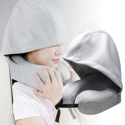 Custom logo Office Lunch Break Pillow Travel Neck Airplane Car Seat Memory Fom U-shaped Pillow