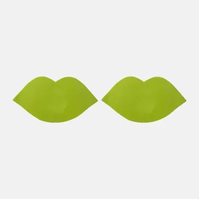 Women's Disposable Satin Nipple Pasties Multi-Color Invisible Self-Adhesive Breast Covers Lip Shape Sexy Disposable Nipple Cover