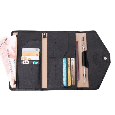 Custom 2023 PU Leather RFID Wallet Long Money Cash Envelope and Phone Bag Unisex Storage Billeteras for Girls and Ladies