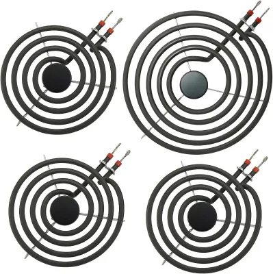 MP31YA 4 Pack Electric Range Stove Burner Element Unit Set Include 3 X MP15YA 6" and 1 X MP21YA 8" Stove Burners Replacement