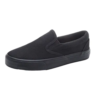 GNZ Breathable Canvas Driving Shoes Couple Black White Vulcanized Mens Designer Sneakers Fashion Walking Shoes