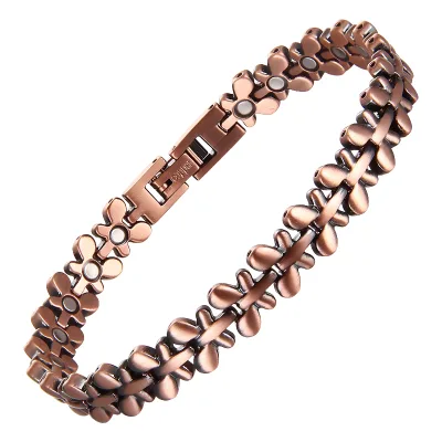 Wholesale Customised Women Trendy Magnetic Bracelet Energy Healthcare Copper Fashion Bangle Logo Delicate Butterfly Anniversary