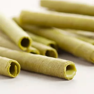 Wholesale Sweet Vanilla & Scallion Flavor Crispy Egg Roll Wafer Biscuits 60g Box Packaging