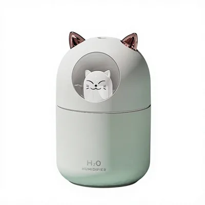Mini Cute Pet Humidifier Low Noise USB-Powered Oxygenation Diffuser Plastic 0.5L for Home Car Use Compact Design Bedroom Gift