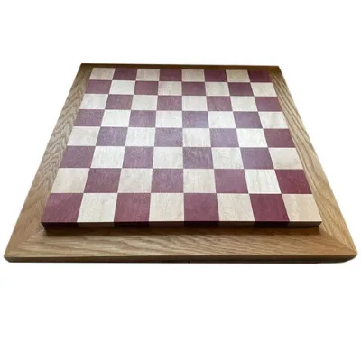 Wooden Chess Set Board Game Supplier & Exporter Custom Hand crafted wood Board Game Products Raised Purple Heart & Maple Chess Set