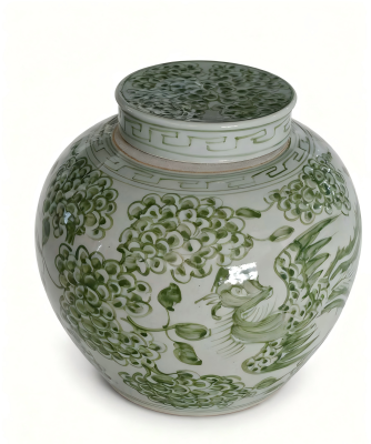 2024 new home decoration green ceramic vase kitchen storage ceramic jars Mr price home