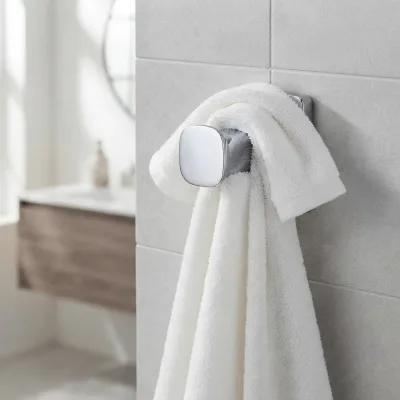 Modern Wall Mounted Chrome Plated Stainless Steel Robe Hook Bathroom Coat Towel Hanger Holder for Home Hotel