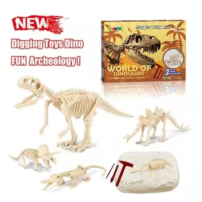 2025 Trendy Toys Dinosaur Science Kit-Assemble a Skeleton Fossil Excavation Set Dig up Dinosaurs Fossils Animal-Themed Fun