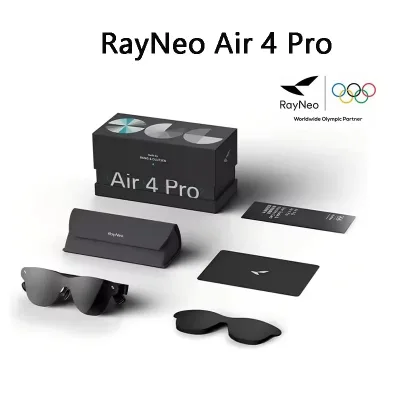 For RayNeo Air4 Pro AR Smart Glasses HDR10 OLED 1200nits 3840*1080P Screen Video Display 3D Movie Glasses Connect DP Equipment