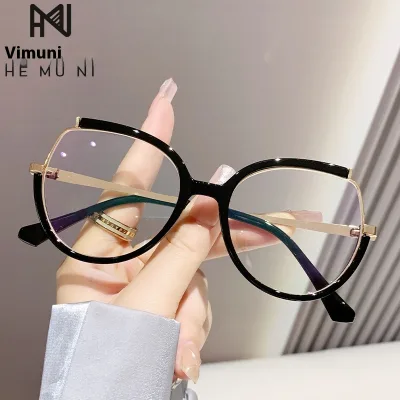 7196/Hot Sell Anti Blue Light Glasses Frame Ladies Spectacles Eyeglasses Women Change Color Photochromic Optical Eyewear