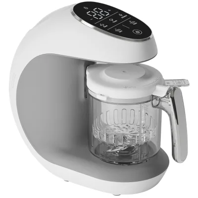 7 in 1 BPA Free Stainless Steel Print Design Smart Fast Flow Infant Baby Food Processor with 1 Year Warranty