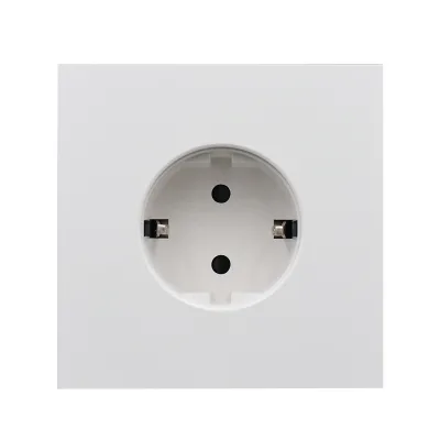EU Standard High Quality 16A Power Consumption Aluminum Panel CNC Technology Wall Socket Electrical Plug Outlet Touch Panel