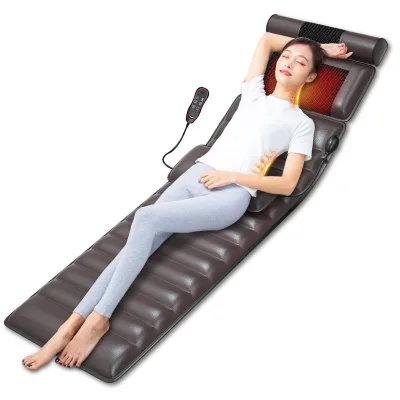New Design Standard Size Full Body Vibrate Memory Shiatsu Massage Cushion Mattress with Heating Function Neck Massager