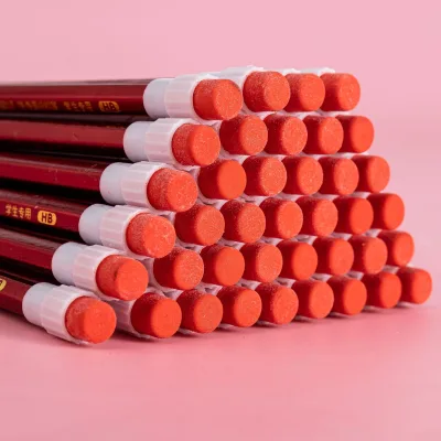 Custom Wooden Pencil with Eraser Drawing and Writing Tool for Student and School