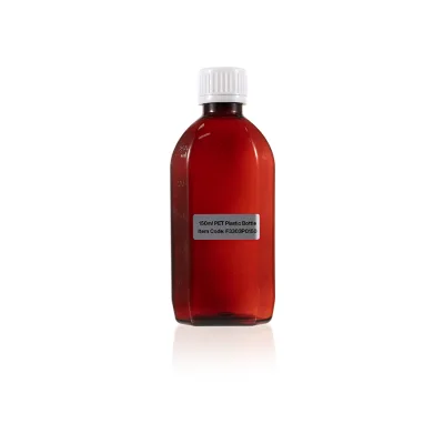 High Quality 150ml Custom Cough Syrup Octagonal Bottle PET Plastic Bottles Empty Amber Liquid Plastic Bottle