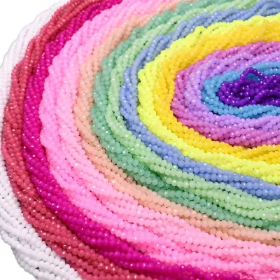 Factory Hot Selling 4mm Crystal Cut Flat Beads DIY Handmade Jewelry Accessories Bead Beads