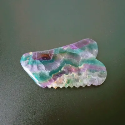 HY Summer Most Popular Fluorite Customized square Spiky Shape Gua Sha for SPA Scraper Tools