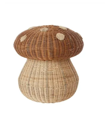 Mushroom-shaped Rattan Basket Nordic Children's Room Decoration Storage Rattan Basket Home Decoration Children's Toy Gift Basket